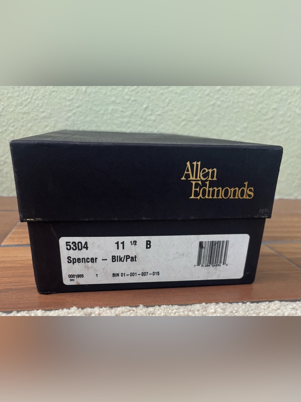 Allen Edmonds Spencer Classic Black Patent Leather Tuxedo Shoe Size: 11.5 - Picture 11 of 12